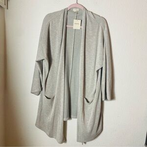 DONNI. Ribbed  Long Cardigan/Sweater Coat Taupe tan NWT Size: One Size